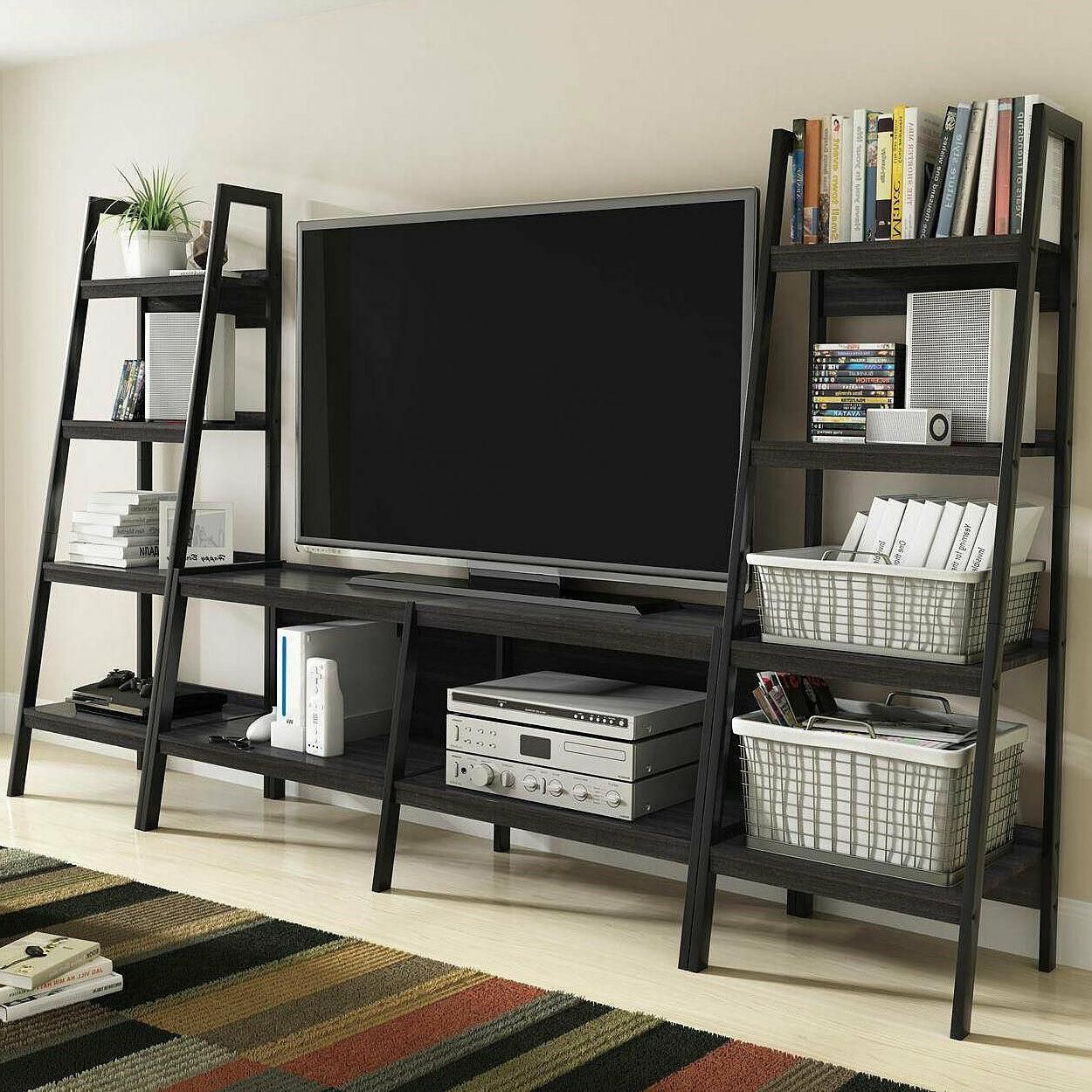 Featured Photo of 15 Collection of Tiva Oak Ladder Tv Stands