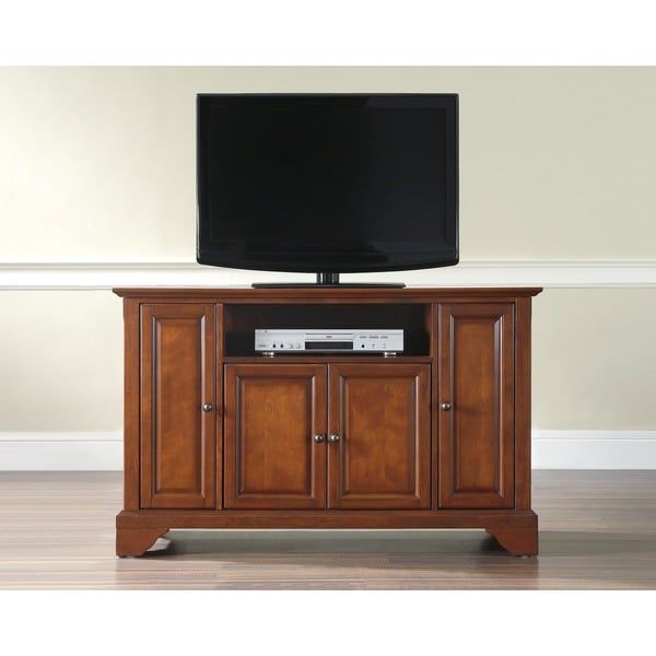Lafayette Classic Cherry 48 Inch Tv Stand – Overstock Pertaining To Martin Svensson Home Barn Door Tv Stands In Multiple Finishes (View 8 of 15)