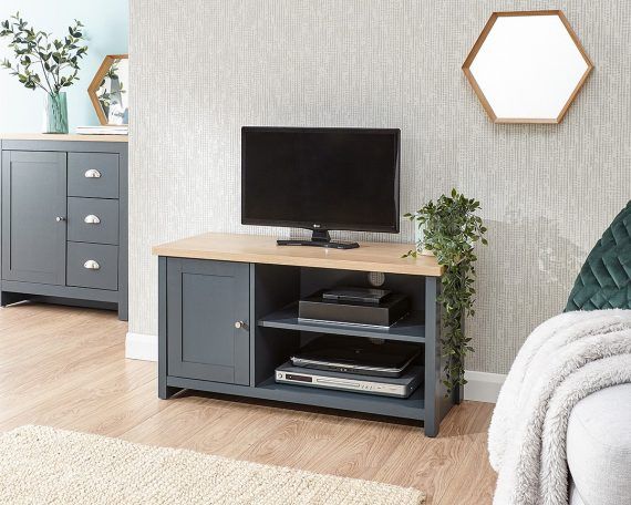 Lancaster Blue Small Tv Unit – One Stop Furniture Online Throughout Lancaster Small Tv Stands (Photo 1 of 15)