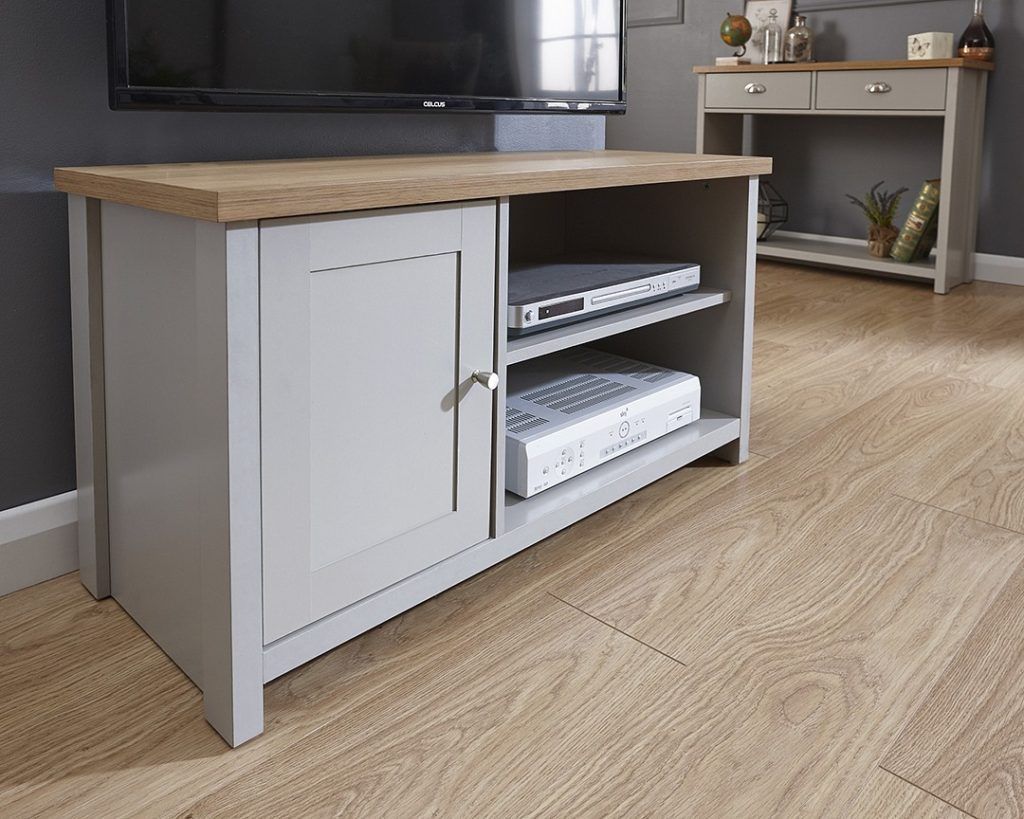 Lancaster Grey Small Tv Unit – One Stop Furniture Online Inside Lancaster Small Tv Stands (View 6 of 15)