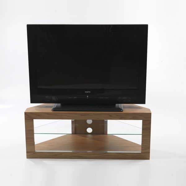Large Flat Screen Oak Corner Lcd Plasma Tv Stand Glass With Oak Corner Tv Stands For Flat Screens (View 15 of 15)