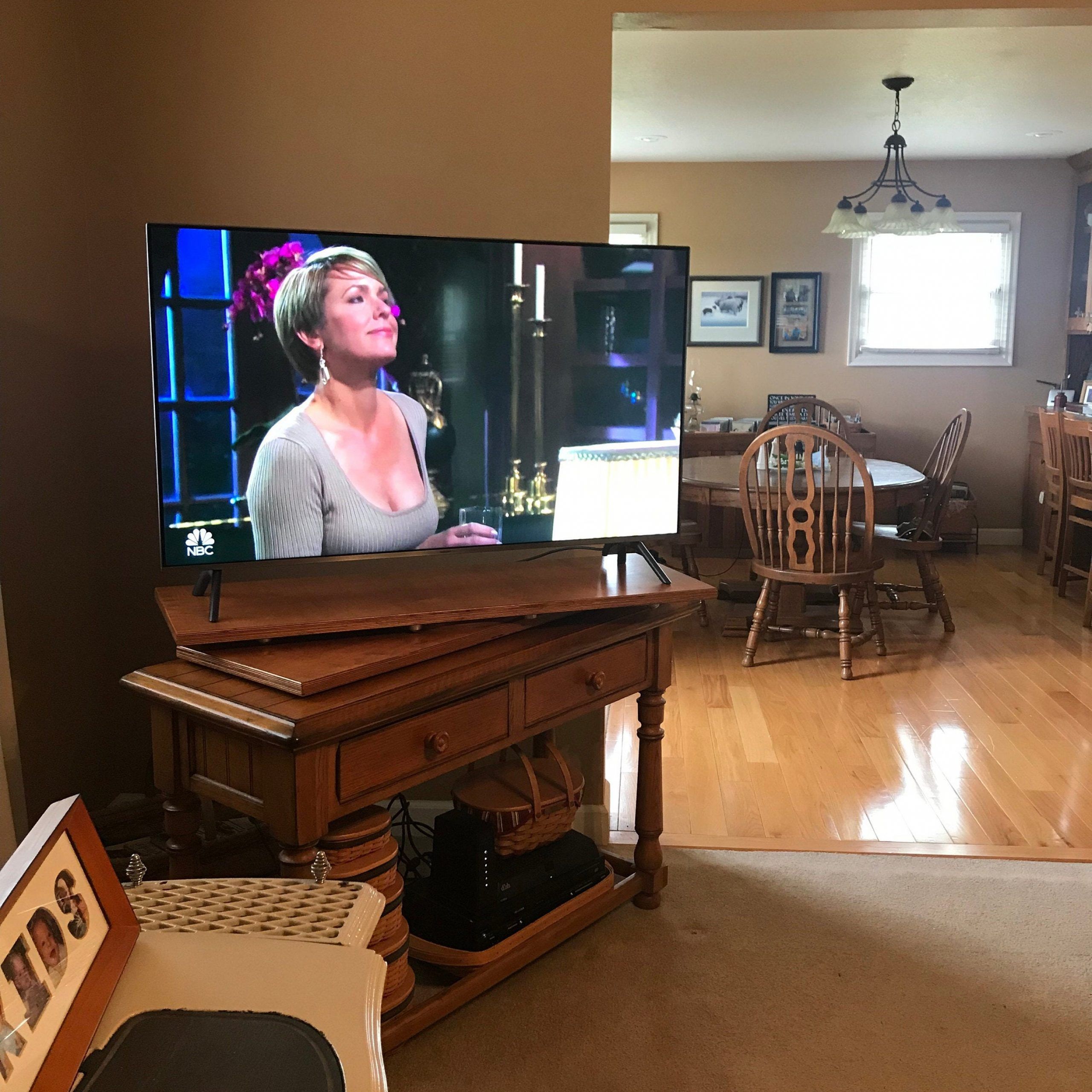 Large Swivel Tv Stand, Rotating Tv Stand, Pivoting Tv Regarding Turntable Tv Stands (View 5 of 15)