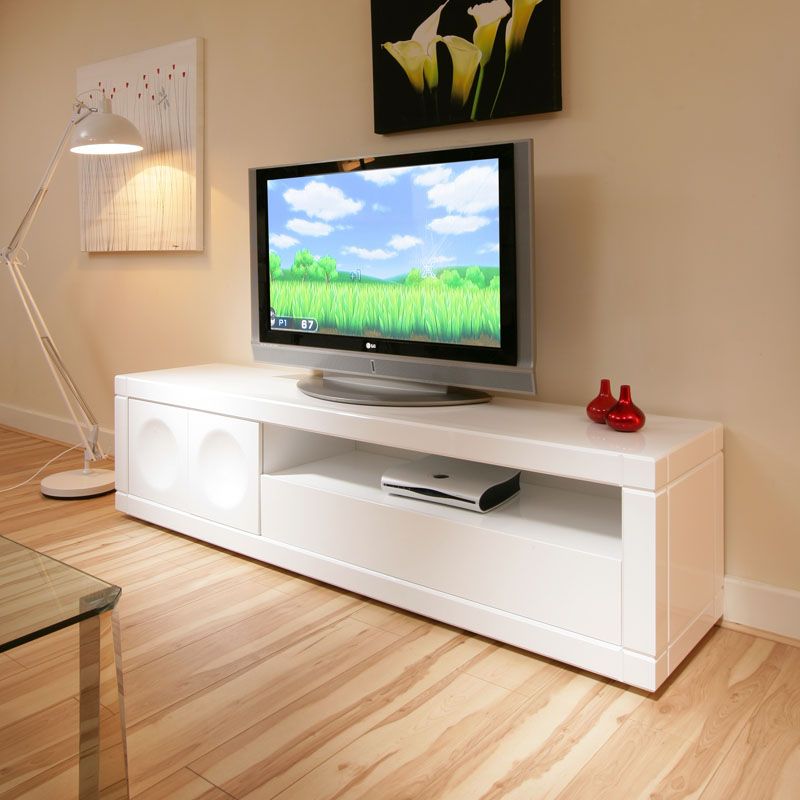 Large Tv/television Cabinet/entertainment Unit/center Intended For White Gloss Tv Stands (View 1 of 15)