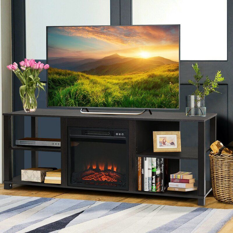 Latitude Run® Breshayla Tv Stand For Tvs Up To 65" With Throughout Lorraine Tv Stands For Tvs Up To 60" With Fireplace Included (Photo 8 of 15)