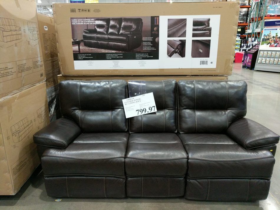Leather Power Reclining Sofa | Costco97 Inside Raven Power Reclining Sofas (View 6 of 15)