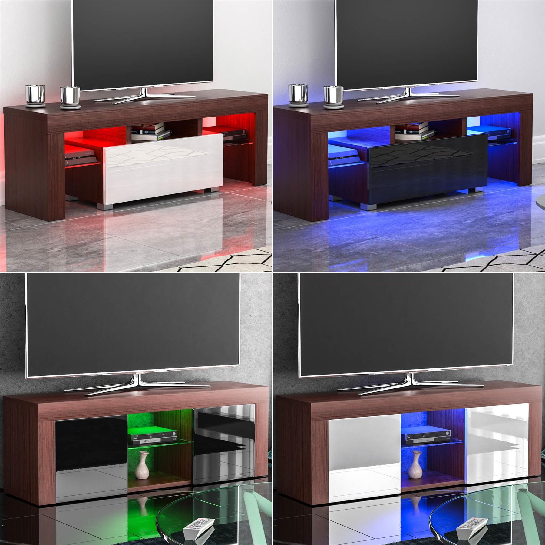 Led Tv Stand Cabinet Unit Drawer Gloss Matte Mdf Inside Solo 200 Modern Led Tv Stands (View 8 of 15)