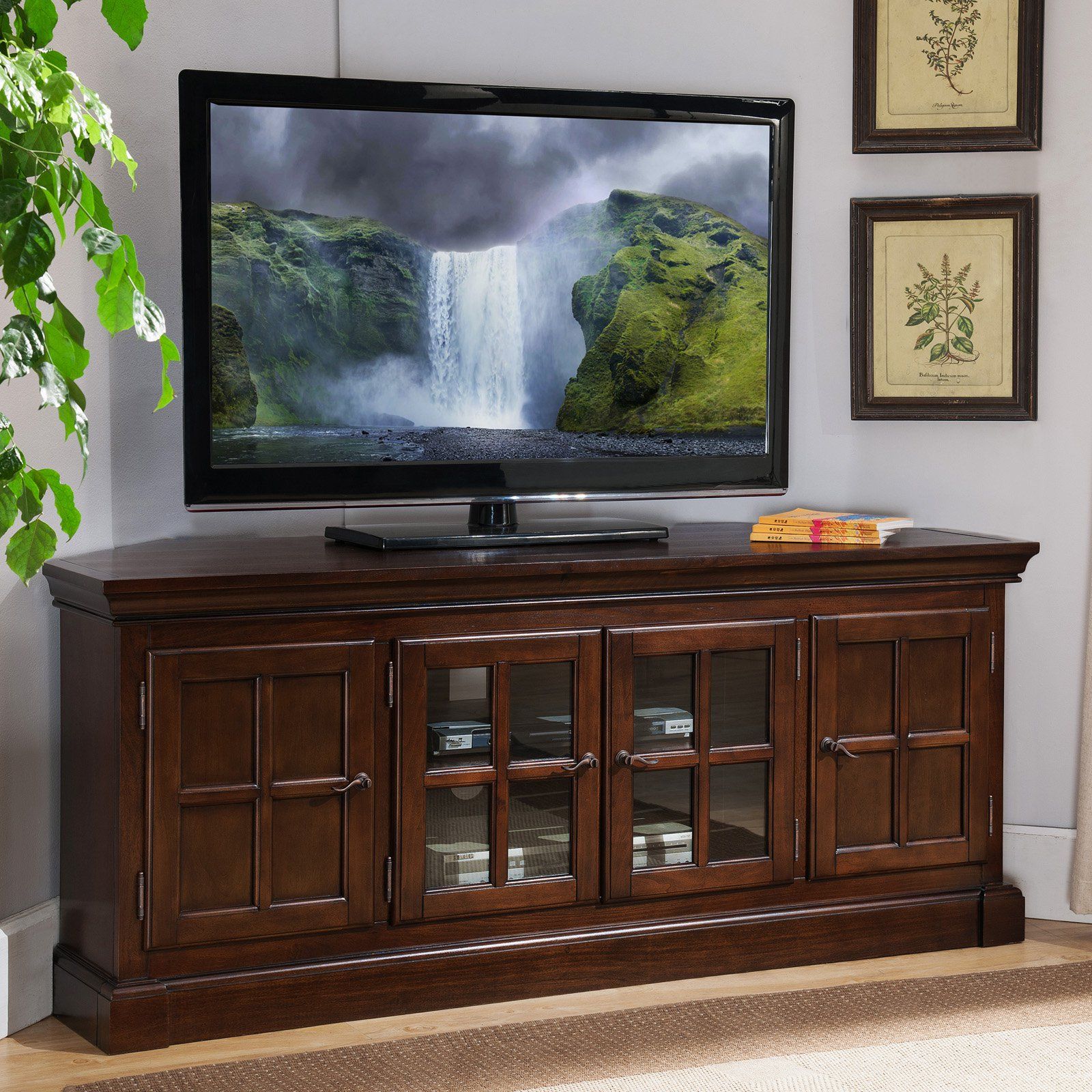 Leick Home Bella Maison 56" Corner Tv Stand For Tv's Up To Regarding Totally Tv Stands For Tvs Up To 65&quot; (View 9 of 15)
