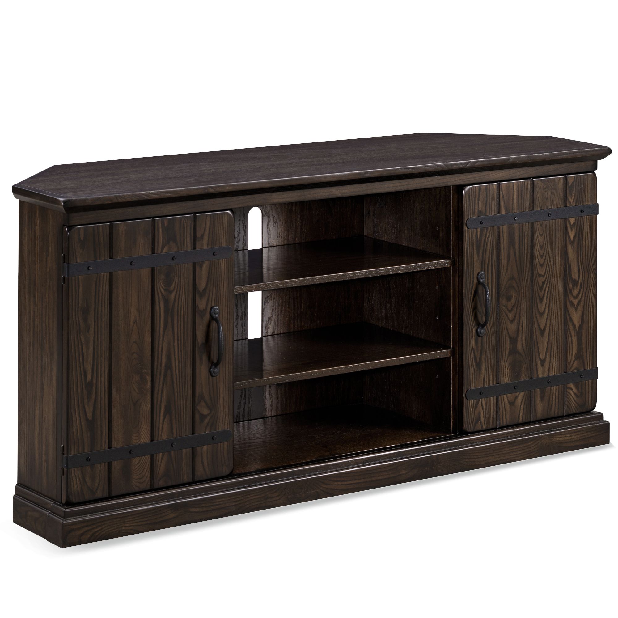 Leick Home Hunt Club 55" Corner Tv Stand For Tv's Up To 60 Within Rustic Corner Tv Stands (Photo 1 of 15)