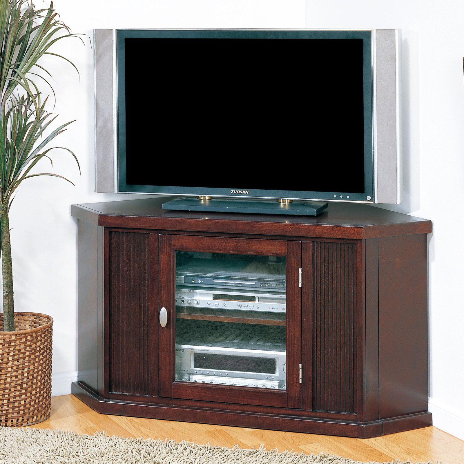 Leick Home Riley Holliday 46" Corner Tv Stand For Tv's Up For Hal Tv Stands For Tvs Up To 60" (View 2 of 15)