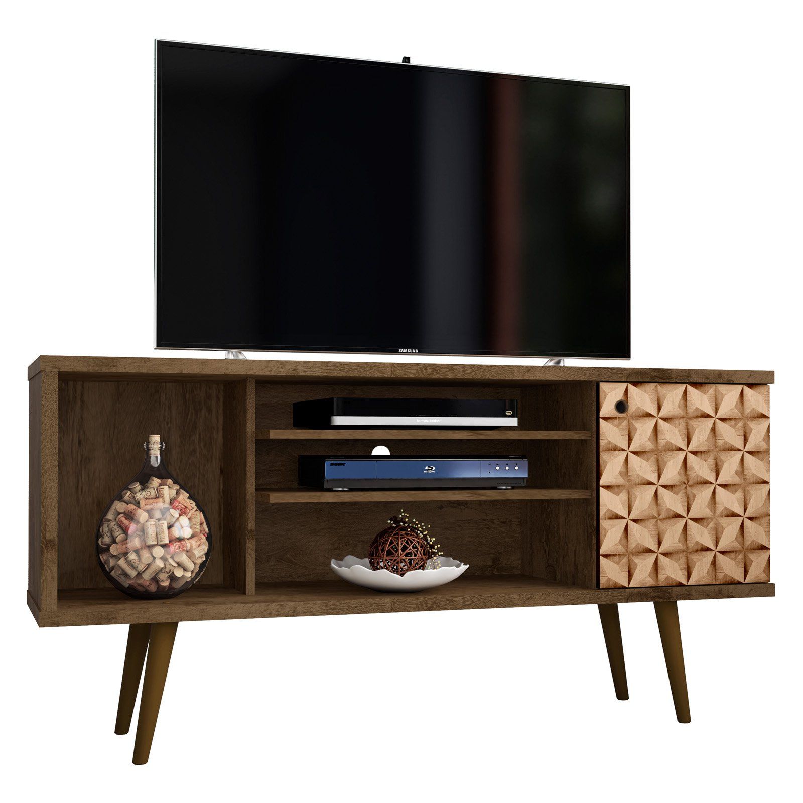 Liberty 53.14" Mid Century – Modern Tv Stand With 5 Within Modern Tv Stands (Photo 6 of 15)