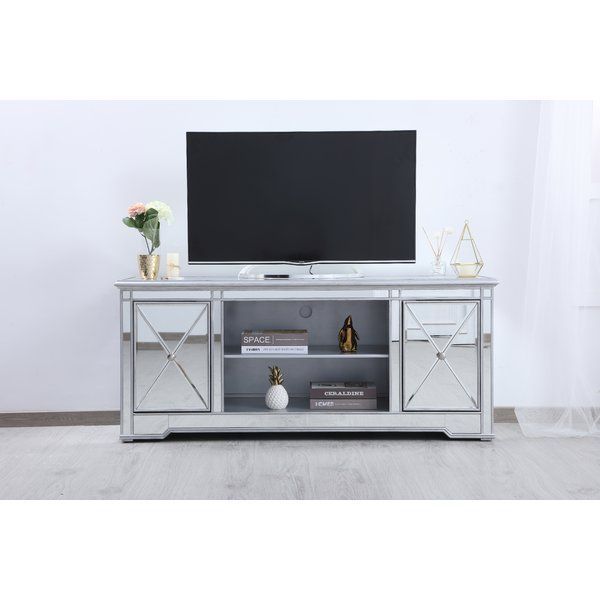 Lilianna Tv Stand For Tvs Up To 70" | Mirror Tv Stand, Tv For Fitzgerald Mirrored Tv Stands (View 9 of 15)