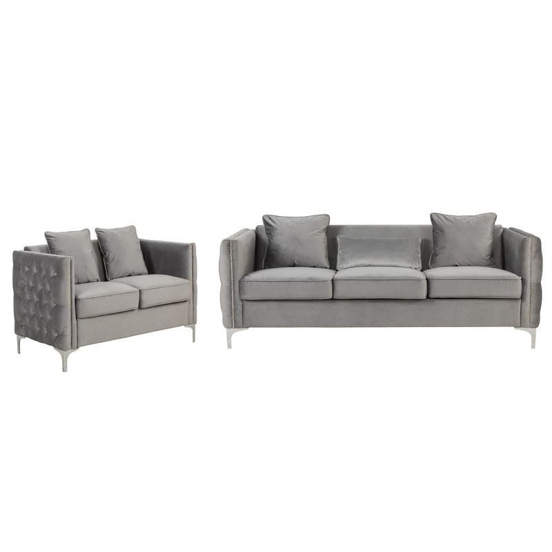 Living Room Sets: Sofa Sets With Couch And Loveseat For 2pc Maddox Right Arm Facing Sectional Sofas With Cuddler Brown (View 9 of 15)