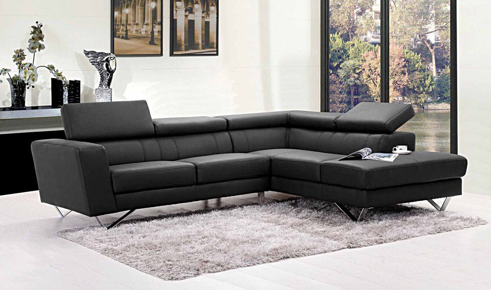 Liza Leather L Shaped Sectional Sofa | Leather Sectionals Throughout Owego L Shaped Sectional Sofas (View 4 of 15)
