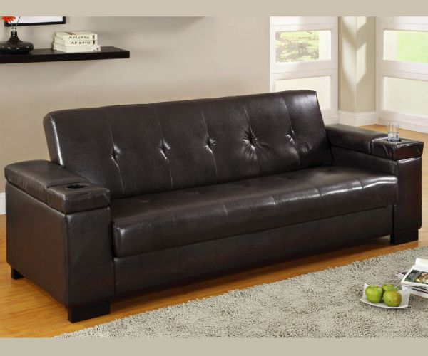 Logan Adjustable Sofa Bed Futon With Storage Throughout Liberty Sectional Futon Sofas With Storage (View 15 of 15)