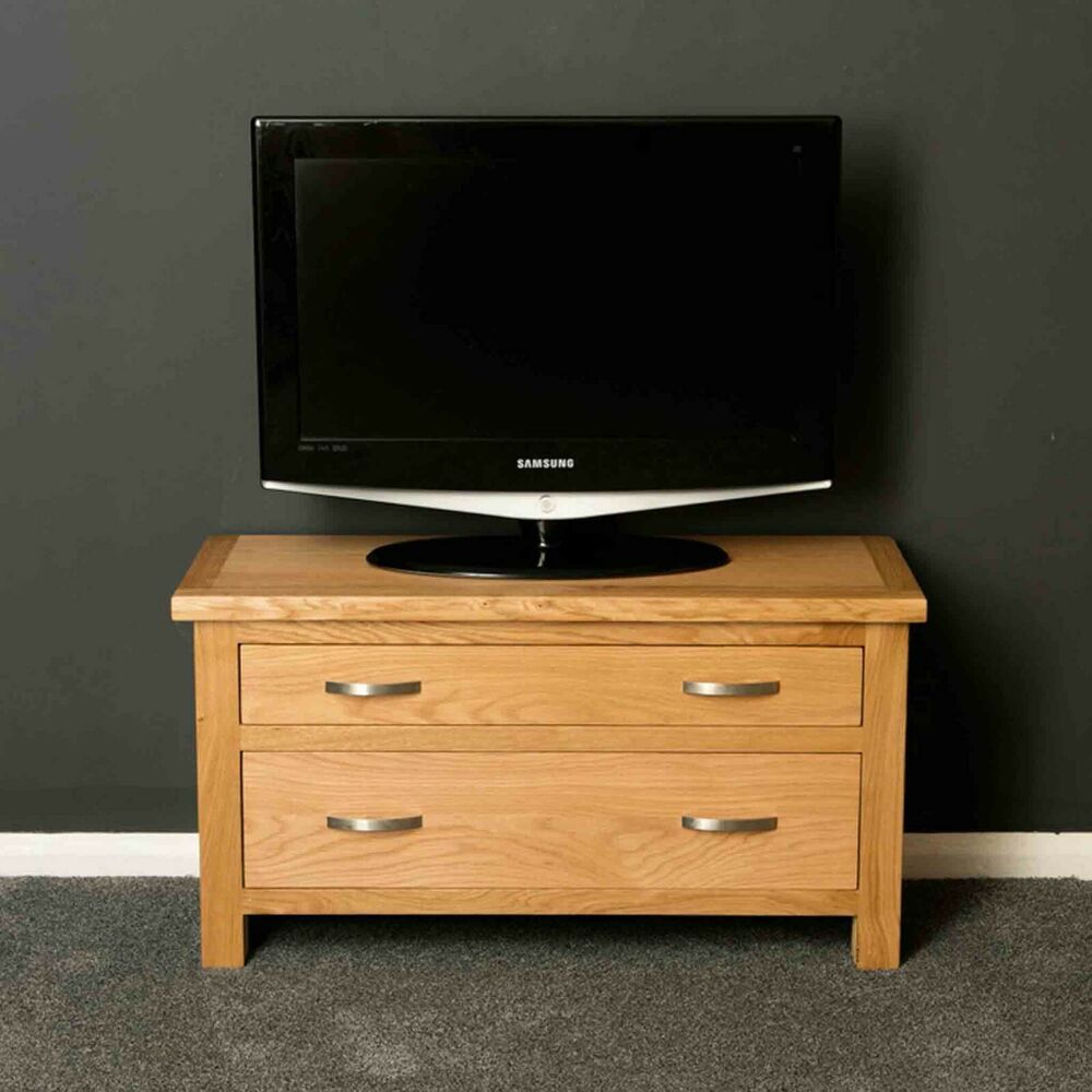London Oak Tv Stand With Drawers / Light Oak Low Chest With Regard To Tv Cabinets With Drawers (View 9 of 15)