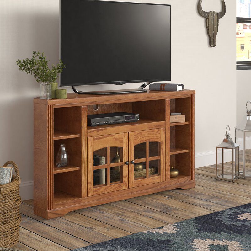 Loon Peak® Glastonbury Solid Wood Corner Tv Stand For Tvs For Wooden Corner Tv Stands (View 4 of 15)