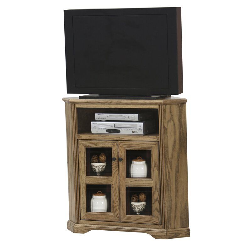 Loon Peak® Glastonbury Solid Wood Corner Tv Stand For Tvs In Real Wood Corner Tv Stands (View 12 of 15)