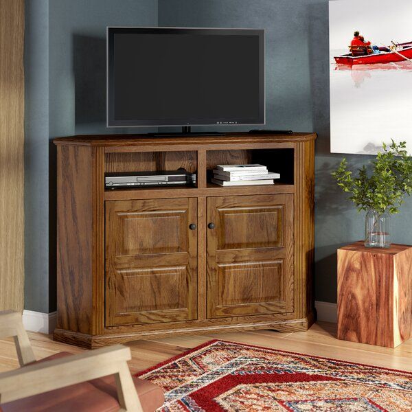 Loon Peak® Glastonbury Solid Wood Corner Tv Stand For Tvs Regarding Giltner Solid Wood Tv Stands For Tvs Up To 65&quot; (Photo 11 of 15)