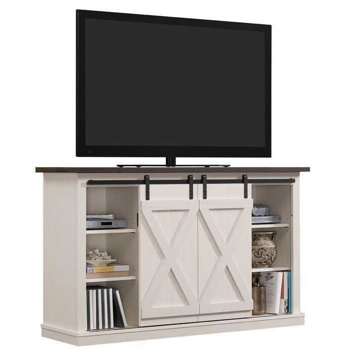 Lorraine Tv Stand For Tvs Up To 60 Inches & Reviews | Joss Intended For Woven Paths Farmhouse Sliding Barn Door Tv Stands With Multiple Finishes (View 5 of 14)