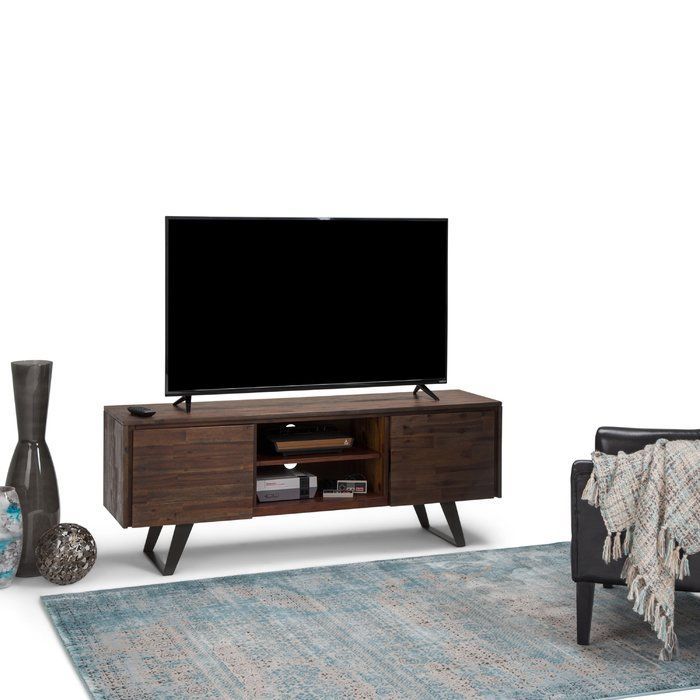 Lowry Tv Stand For Tvs Up To 70" | Tv Media Stands, Simpli Intended For Bromley Oak Corner Tv Stands (Photo 10 of 15)