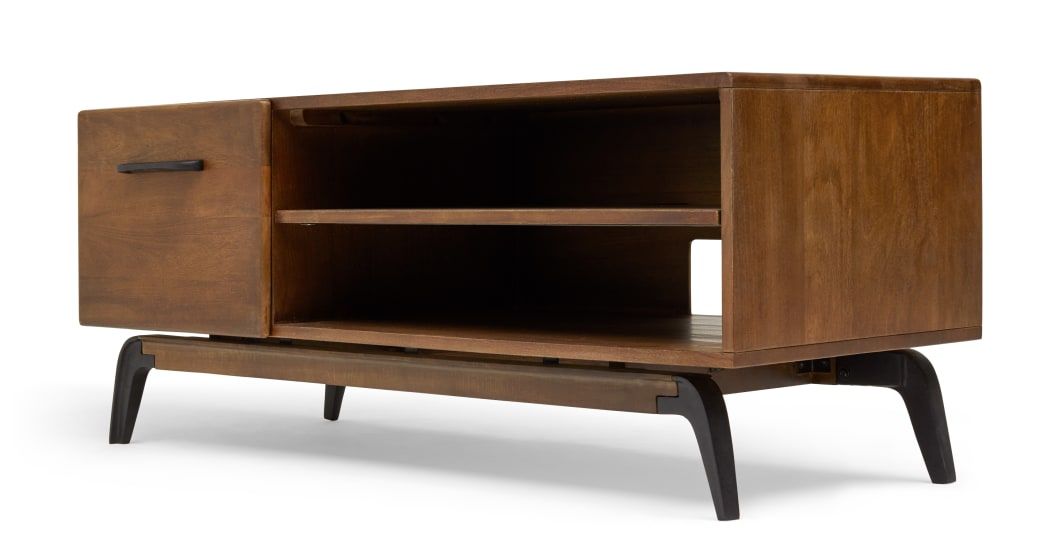Lucien Tv Stand, Dark Mango Wood | Made With Regard To Mango Tv Stands (View 4 of 15)