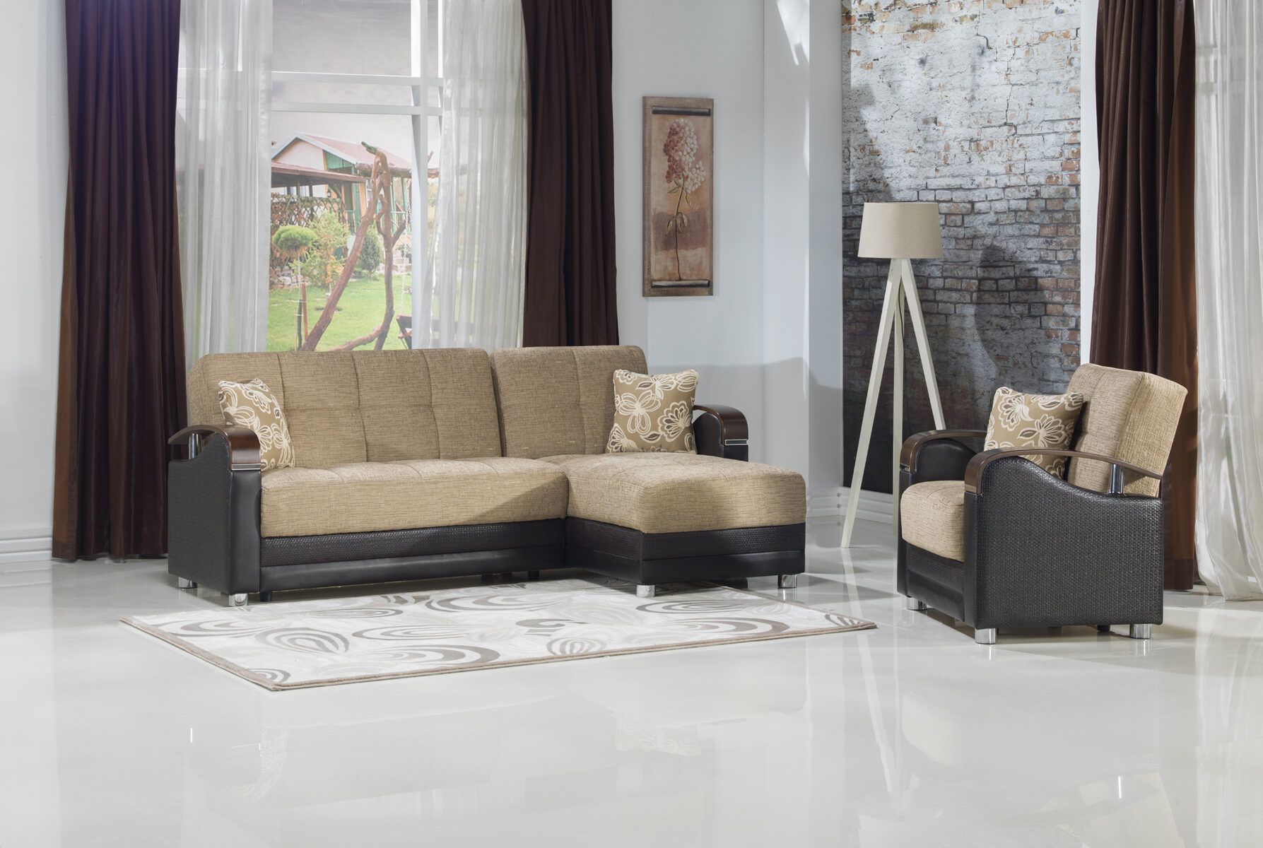Featured Photo of Top 15 of Luna Leather Sectional Sofas