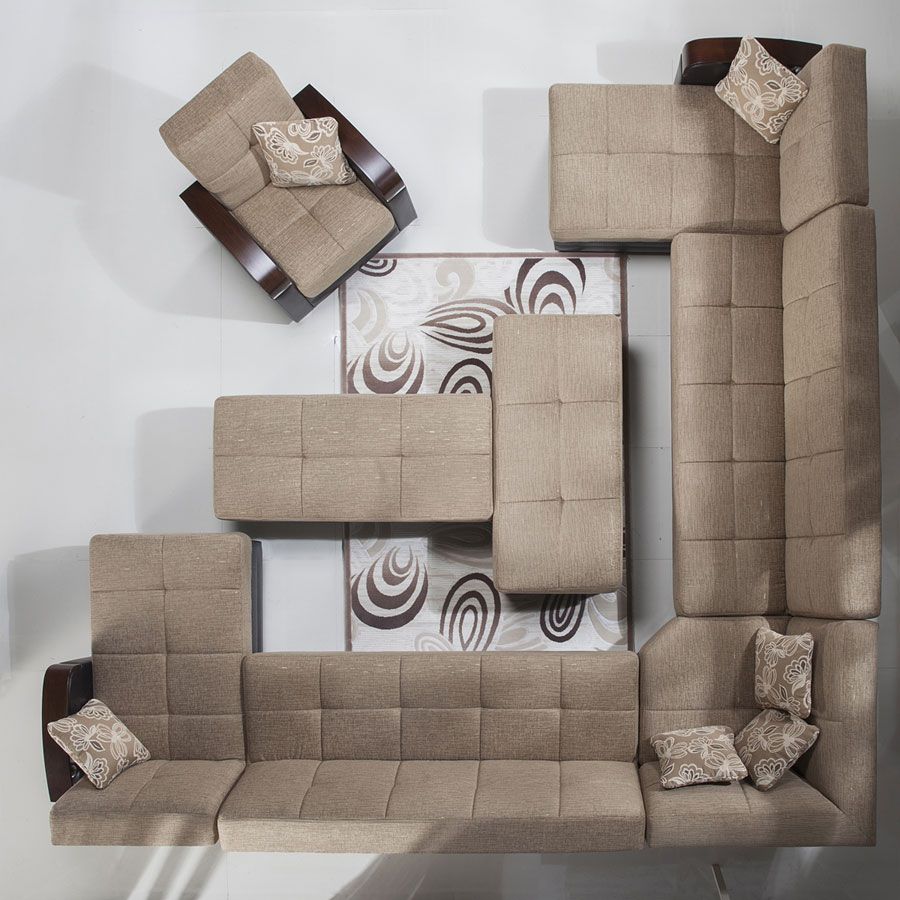 Luna Modular Sectional Set (fulya Brown) Istikbal For Luna Leather Sectional Sofas (View 13 of 15)