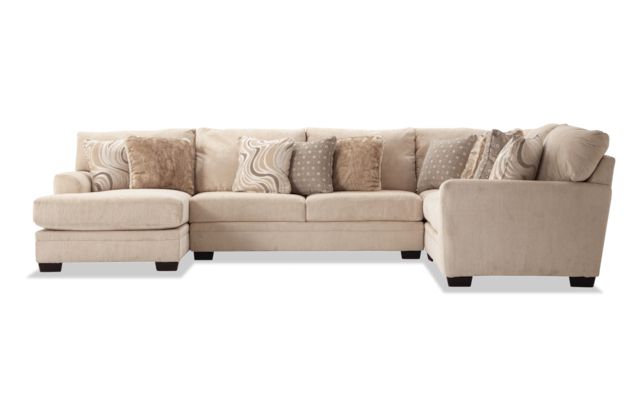 Luxe Gray 2 Piece Right Arm Facing Sectional With Chaise Regarding 2pc Maddox Right Arm Facing Sectional Sofas With Chaise Brown (View 1 of 15)