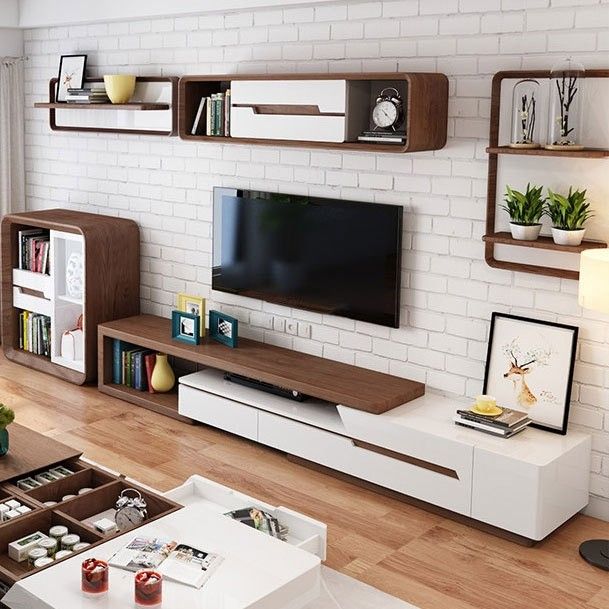 Luxury Modern Extendable Tv Stand Entertainment Cabinet Throughout White And Black Tv Stands (View 15 of 15)