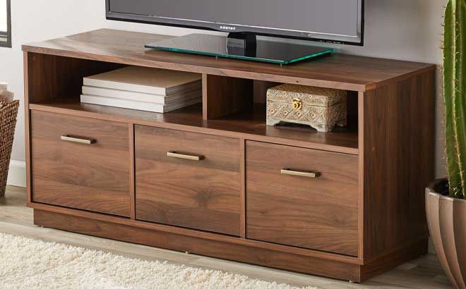 Mainstays 3 Door Tv Stand Console $99 (reg $125) Shipped With Mainstays 3 Door Tv Stands Console In Multiple Colors (View 14 of 15)