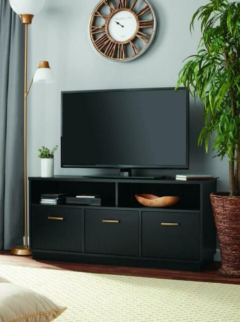 Mainstays 3 Door Tv Stand Console For Tvs Up To 50 Within Mainstays Parsons Tv Stands With Multiple Finishes (View 9 of 15)