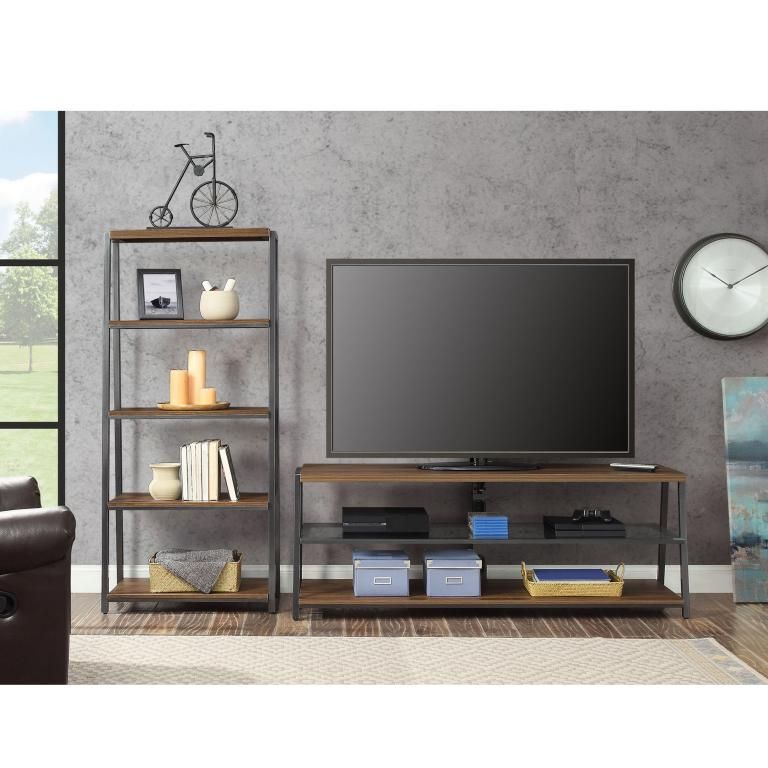 Mainstays Arris 3 In 1 Tv Stand For Televisions Up To 70 Regarding Mainstays Arris 3 In 1 Tv Stands In Canyon Walnut Finish (View 4 of 15)