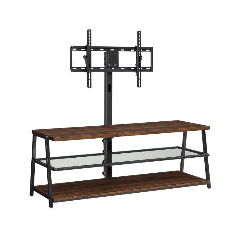 Mainstays Arris 3 In 1 Tv Stand For Televisions Up To 70 With Mainstays Arris 3 In 1 Tv Stands In Canyon Walnut Finish (View 3 of 15)