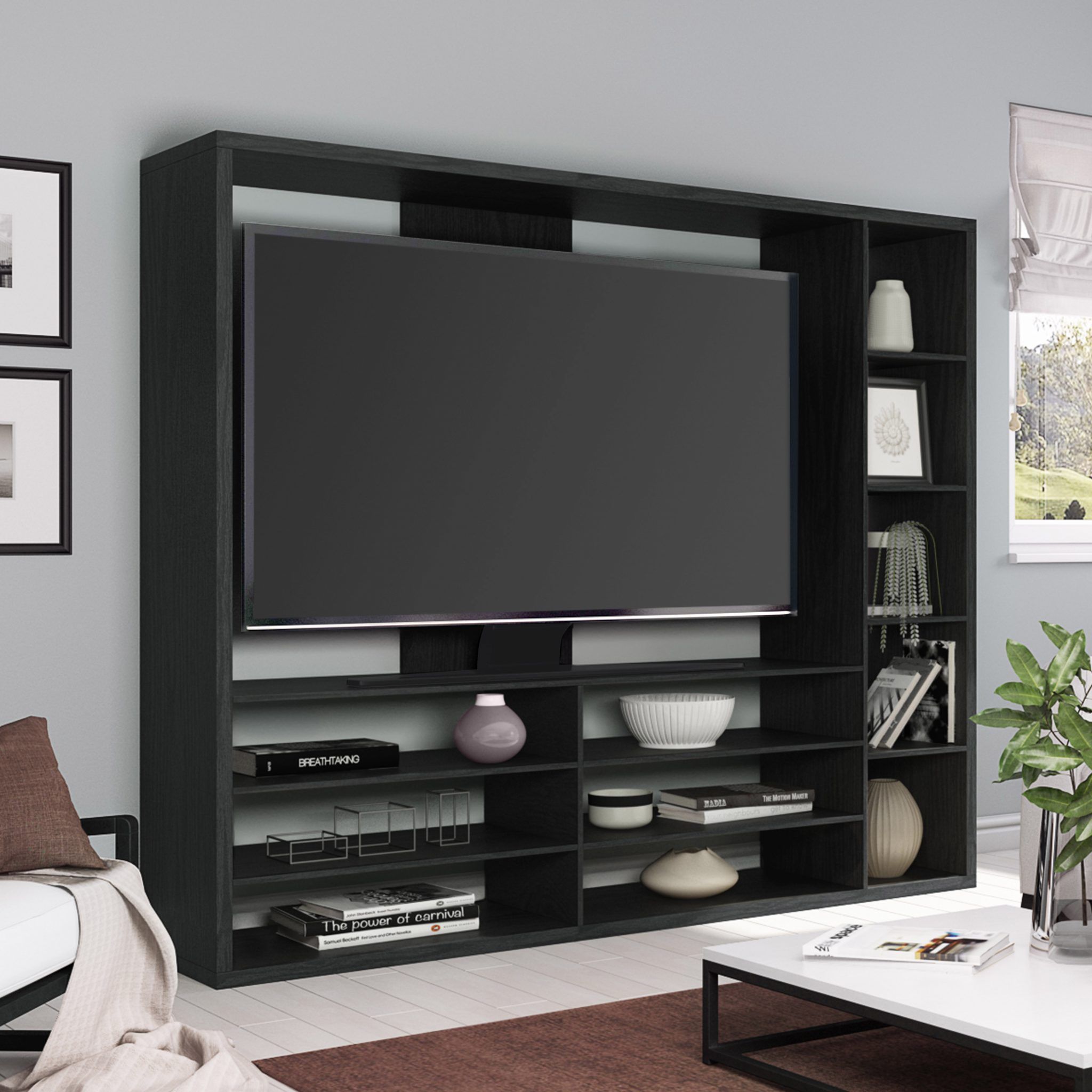 Mainstays Entertainment Center For Tvs Up To 55″, Ideal Tv Inside Mainstays Parsons Tv Stands With Multiple Finishes (View 11 of 15)