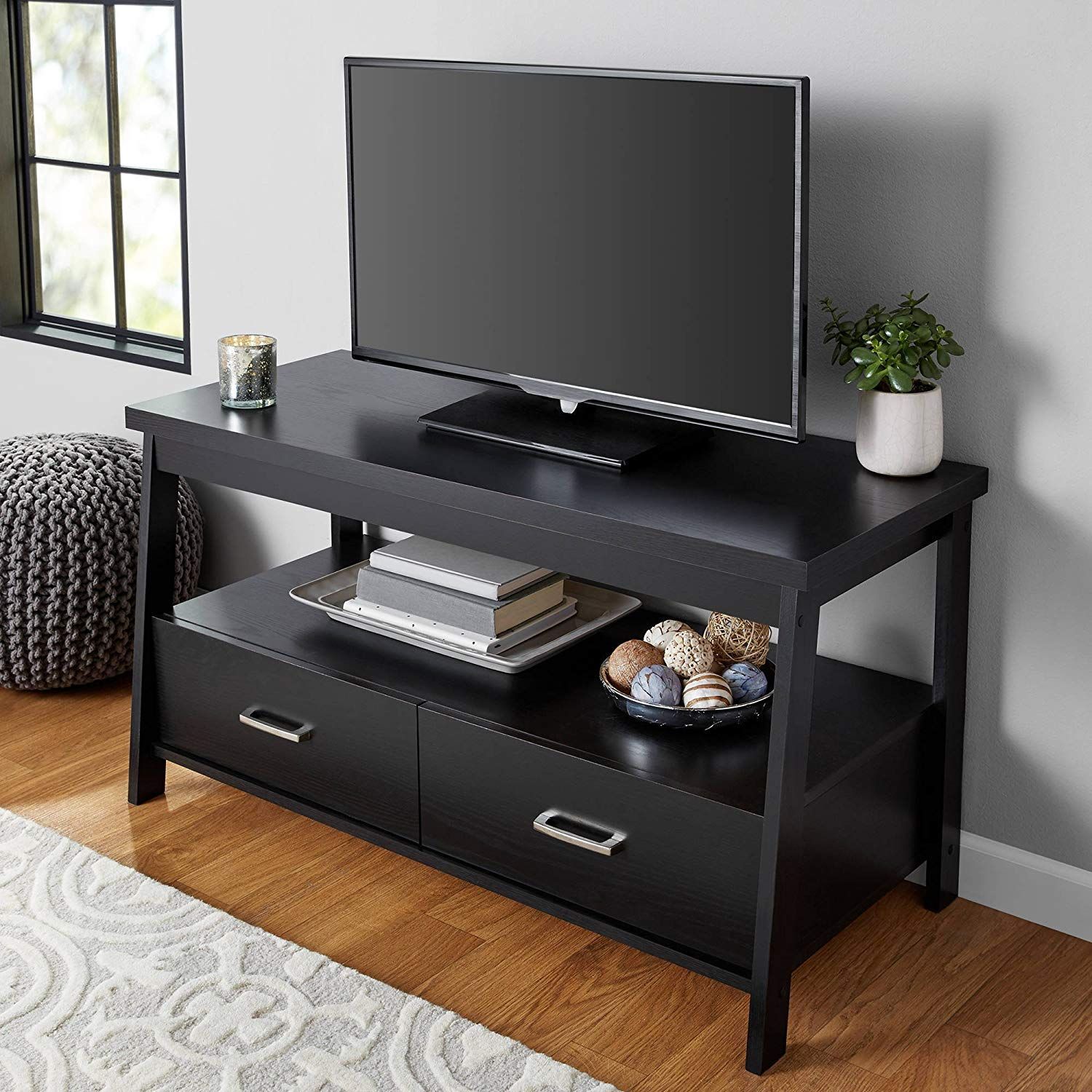 Mainstays Logan Tv Stand For Flat Screen Tvs Up To 47 And For Oak Tv Stands For Flat Screen (View 6 of 15)