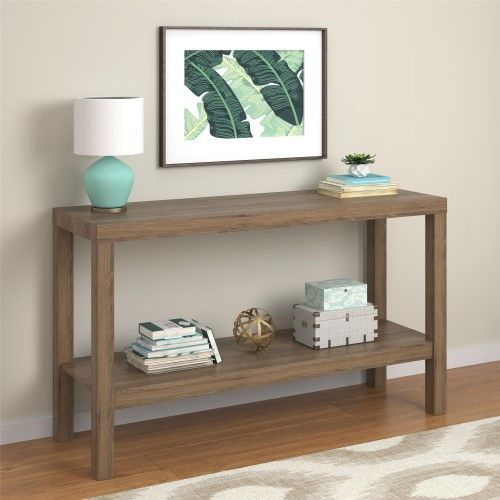 Mainstays Parsons Console Table, Rustic Oak In 2020 Regarding Mainstays Parsons Tv Stands With Multiple Finishes (View 14 of 15)
