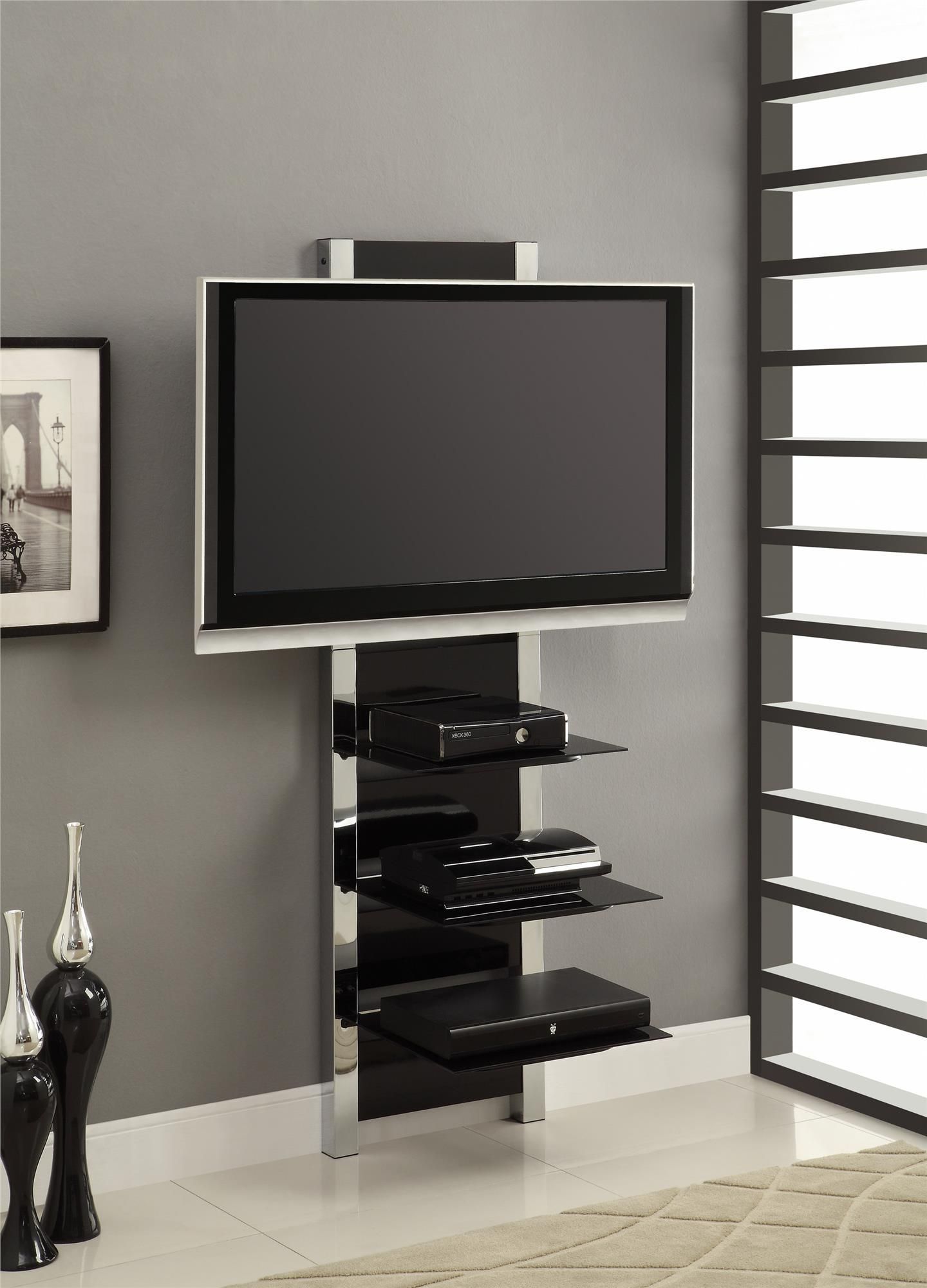 Make Your Home Theater Space Sleeker, More Modern And More With Regard To Wall Mounted Tv Cabinet With Doors (Photo 4 of 15)