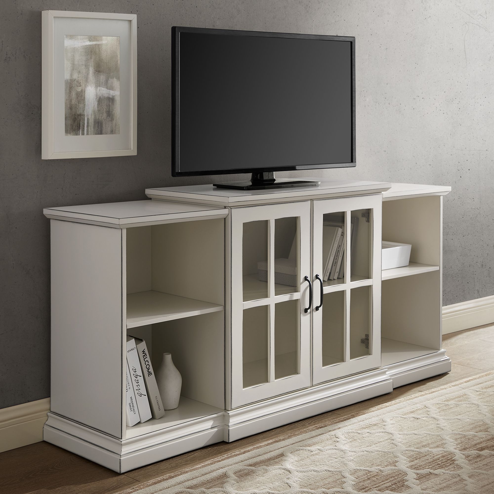 Manor Park Classic Tiered Tv Stand For Tvs Up To 65 Intended For Classic Tv Stands (Photo 1 of 15)