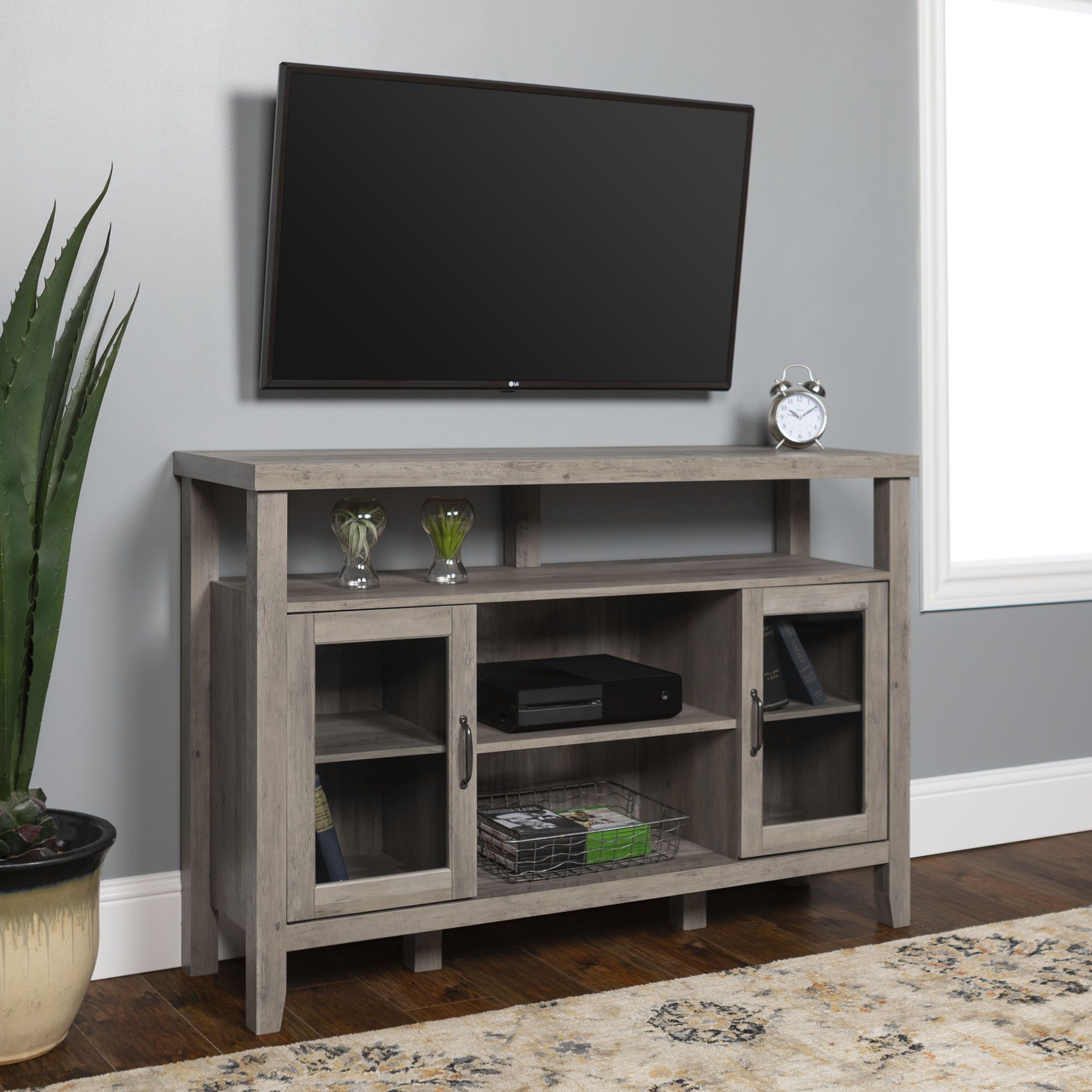Manor Park Modern Farmhouse Tall Tv Stand For Tvs Up To 55 In Lansing Tv Stands For Tvs Up To 55&quot; (View 2 of 15)