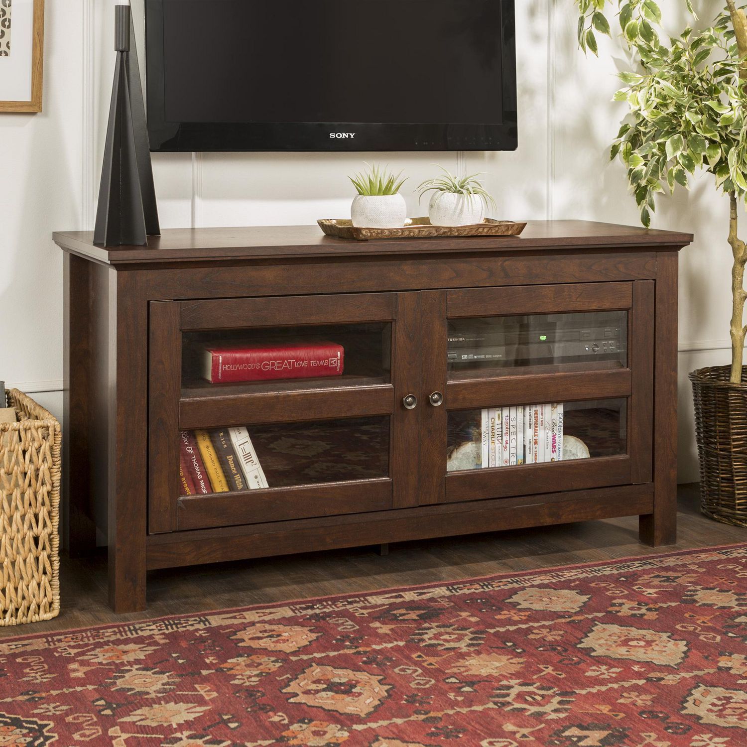 Manor Park Simple Wood Tv Stand For Tv's Up To 48 Intended For Antea Tv Stands For Tvs Up To 48&quot; (View 11 of 15)