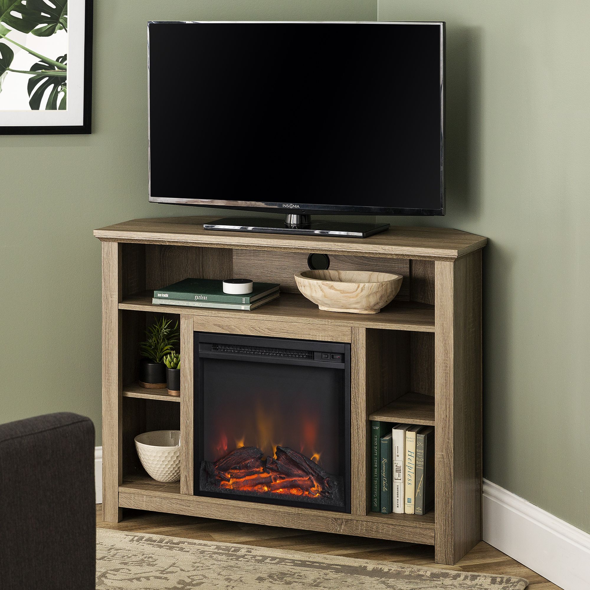 Manor Park Tall Corner Fireplace Tv Stand For Tvs Up To 50 For Caleah Tv Stands For Tvs Up To 50" (Photo 1 of 15)