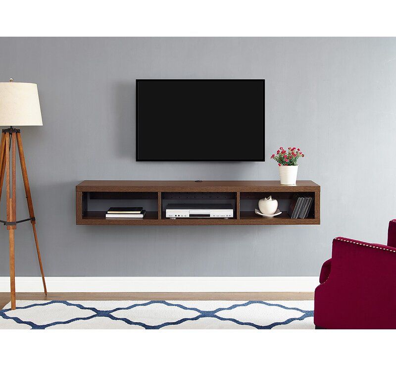 Martin Home Furnishings Shallow Wall Mounted Tv Stand For Within Ezlynn Floating Tv Stands For Tvs Up To 75&quot; (View 2 of 15)