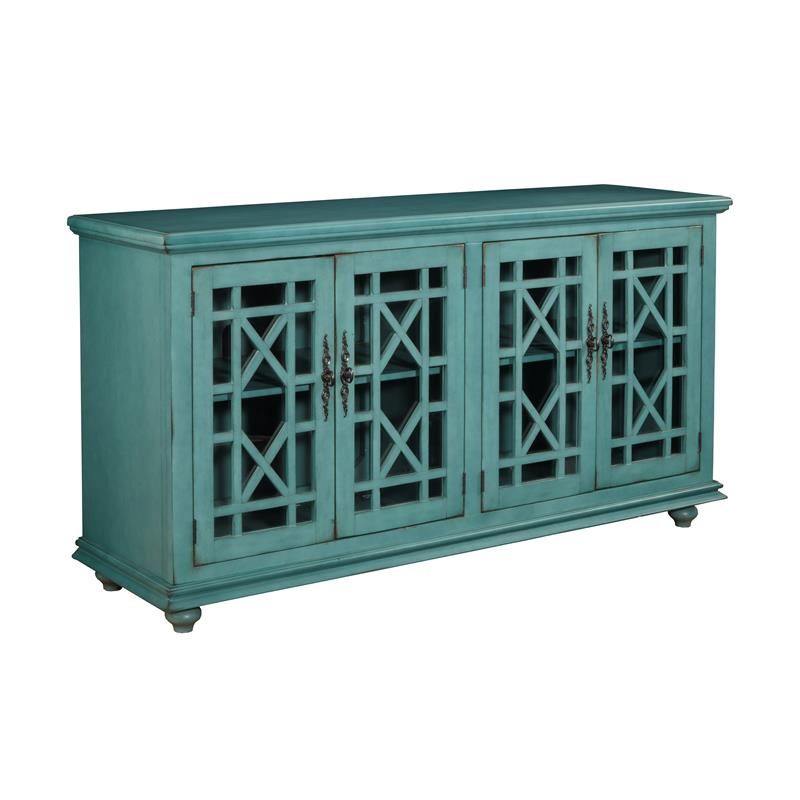 Martin Svensson Home Jules 63" Tv Stand Teal Green Finish Regarding Jule Tv Stands (View 7 of 15)