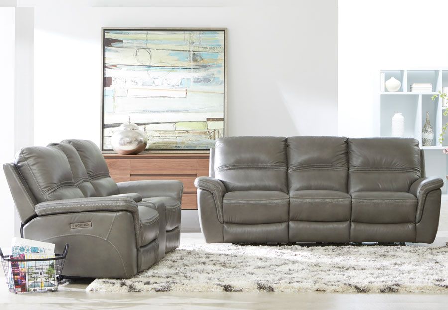 Mason Leather Reclining Sofa With Power Headrest And Intended For Magnus Brown Power Reclining Sofas (Photo 8 of 15)