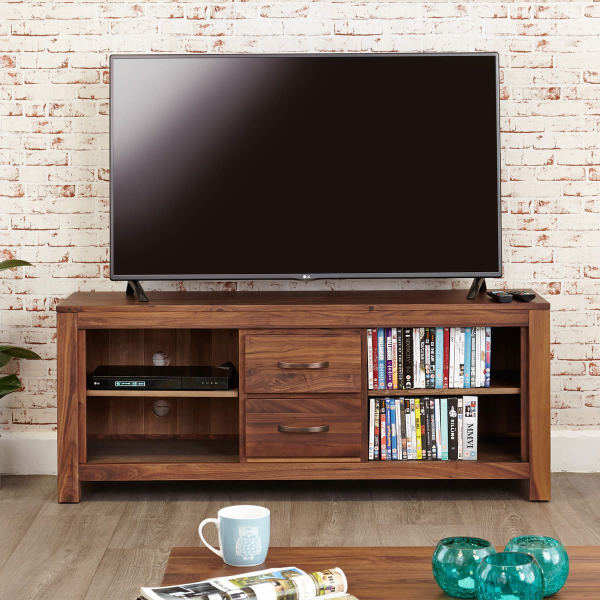 Mayan Walnut Widescreen Television Cabinet – Wooden Inside Widescreen Tv Cabinets (View 5 of 15)