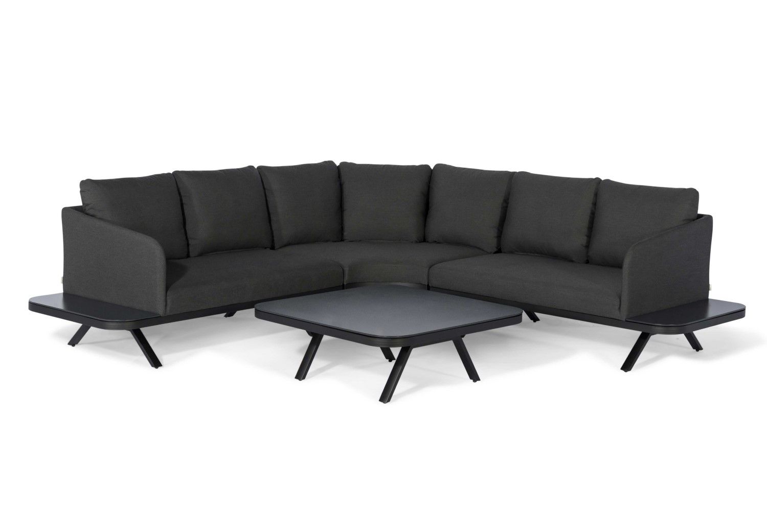 Maze Rattan – Cove Corner Sofa Group – Charcoal – Ls Living With Regard To Katie Charcoal Sofas (View 10 of 15)
