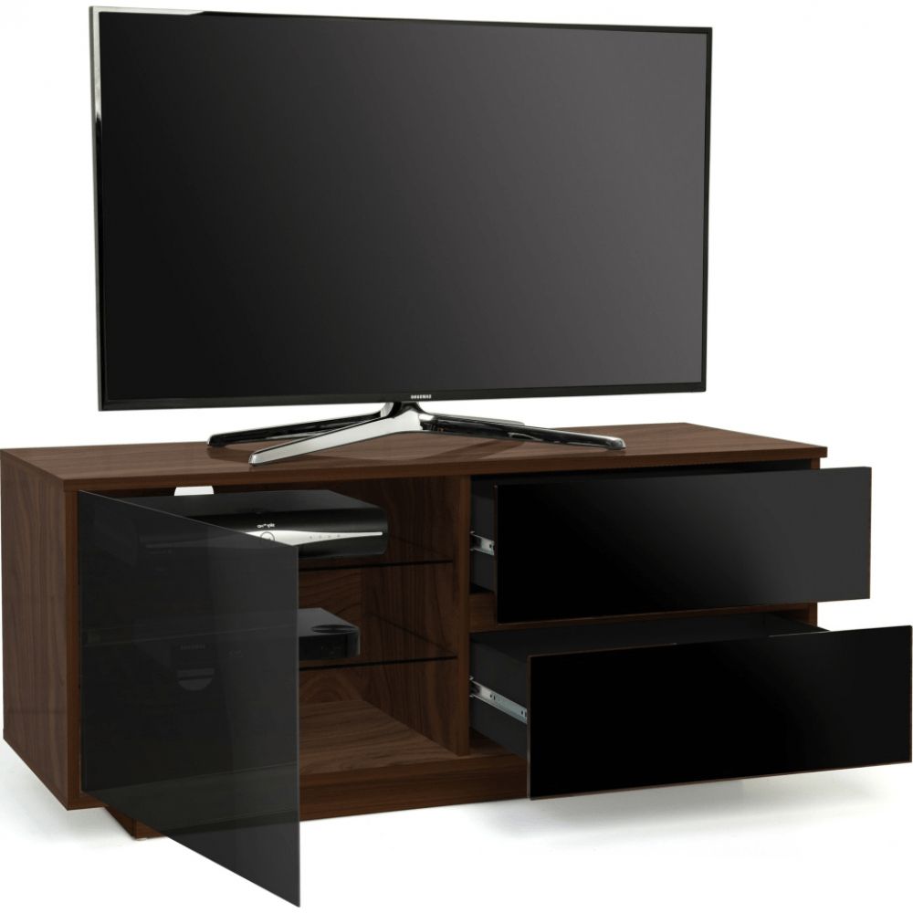 Mda Designs Tv Stand Gallus Ultra Walnut Black With Great With Regard To Walnut Tv Stand (View 4 of 15)