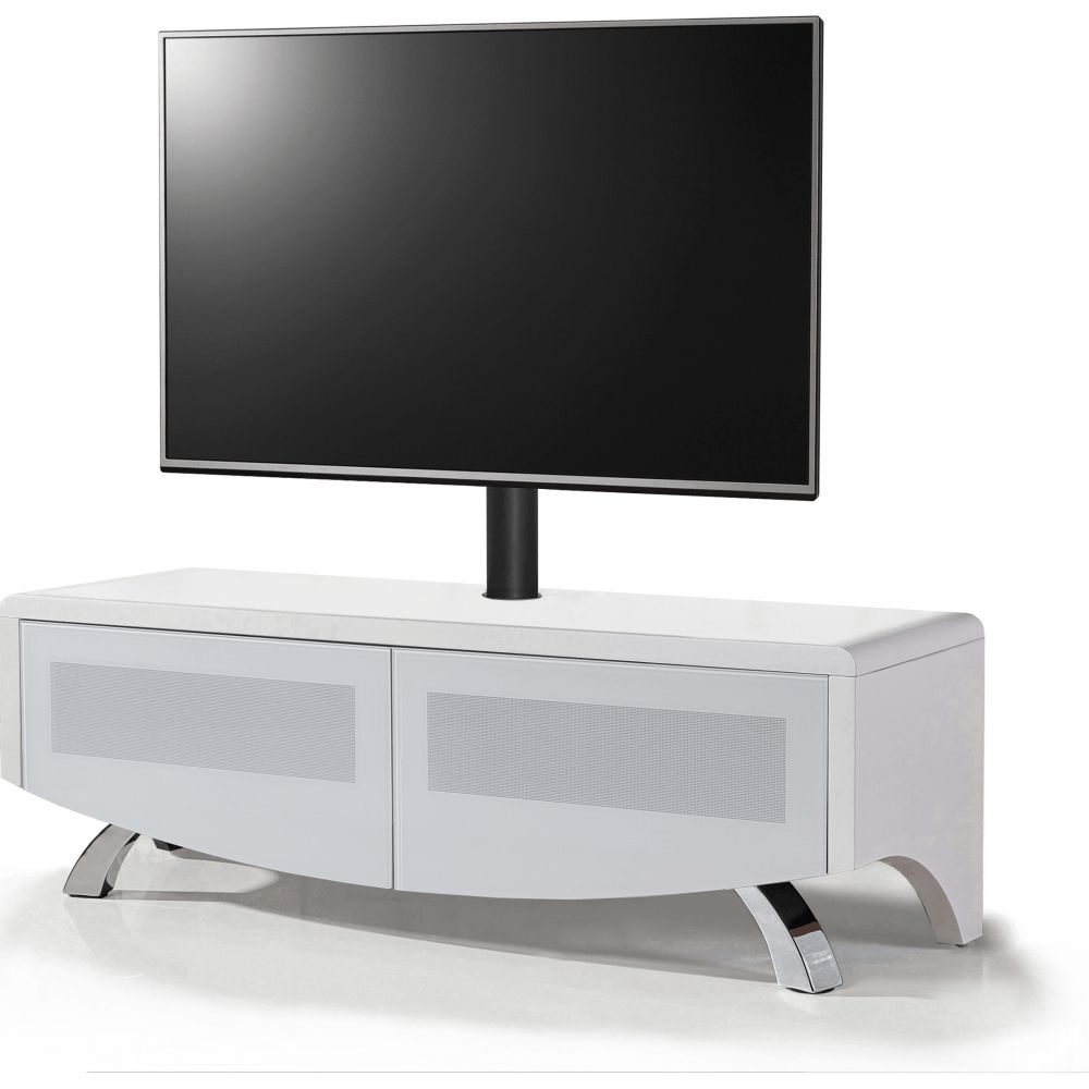 Mda Designs Tv Stand Wave 1200 Hybrid White / White Within White Cantilever Tv Stand (View 9 of 15)