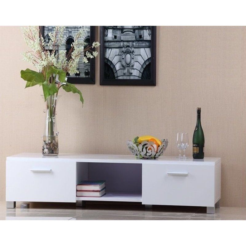 Mdf High Gloss Entertainment Tv Unit Cabinet White | Buy Throughout White Gloss Tv Unit (View 14 of 15)