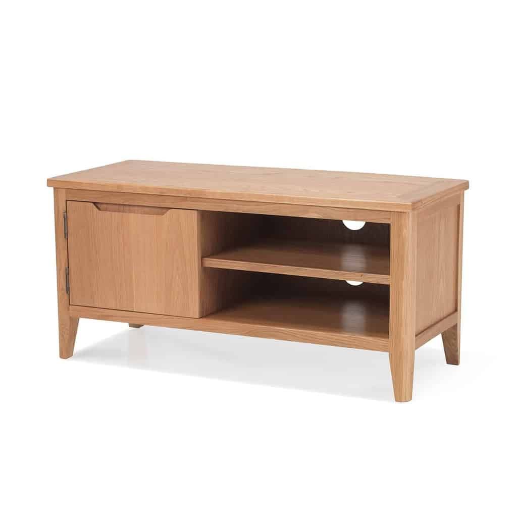 Melbourne Contemporary Solid Wood Oak Small Lcd Tv Cabinet For Contemporary Oak Tv Cabinets (View 12 of 15)